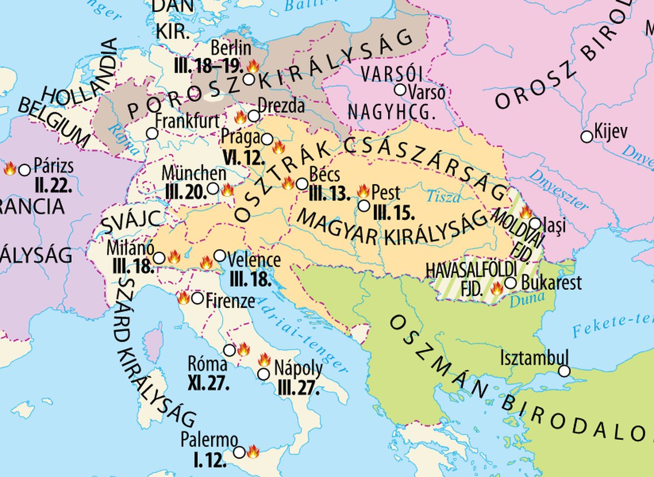 Forradalmak Európában és Magyarországon